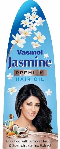 Vasmol Jasmine Premium Hair Oil With Device Of Flowers Device mark 7428149 Trademark