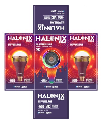 Halonix Prime – Dj Speaker Bulb (label) Device mark 7446795 Trademark