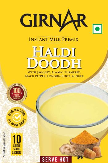 Girnar (haldi Doodh Label) Device mark 7496627 Trademark