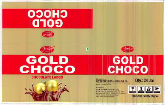 Junior Gold Choco Chocolate Ladoo Device mark 2582059 Trademark