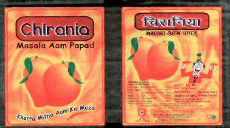 Chirania Masala Aam Papad (with Device) Device mark 2022639 Trademark