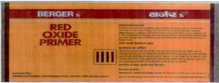 Berger Red Oxide Primer, Device Of Paint Brush Device mark 2730950 Trademark