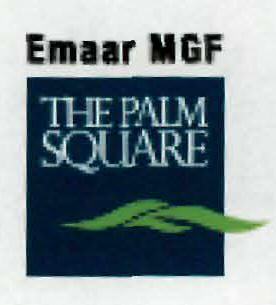 Emaar Mgf The Palm Square (lable) Device mark 2096092 Trademark