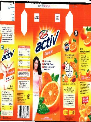 Real Active Orange (lable) Device mark 2135426 Trademark