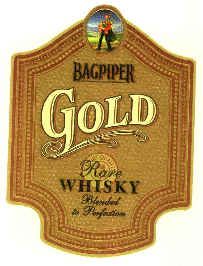 Bagpiper Gold Rare Whisky Device mark 2775103 Trademark