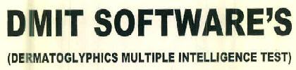 Dmit Software's (dermatoglyphics Multiple Intelligence Test) Device mark 2820437 Trademark