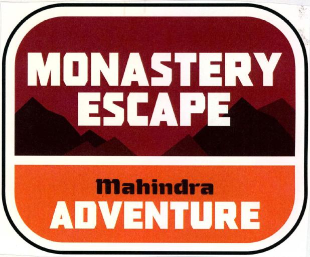 Monastery Escape Mahindra Adventure Device mark 2212311 Trademark