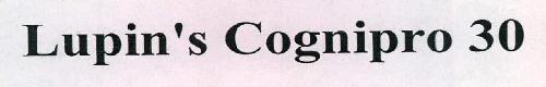Lupin's Cognipro 30 Device mark 2331723 Trademark