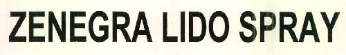 Zenegra Lido Spray Device mark 2752722 Trademark