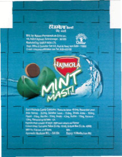 Hajmola Mint Masti (logo) Device mark 2201305 Trademark
