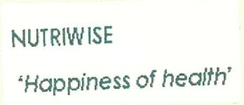 Nutriwise 'happiness Of Health' (label) Device mark 2662468 Trademark