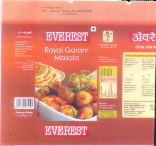 Everest Royal Garam Masala Device mark 2074891 Trademark
