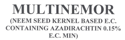 Multinemor (neem Seed Kernel Based E.c. Containing Azadirachtin 0.15% E.c. Min) Device mark 2197344 Trademark
