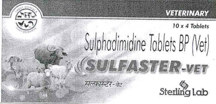 Sulphadimidine Tablets Bp (vet) Sulfaster-vet Device mark 2968459 Trademark
