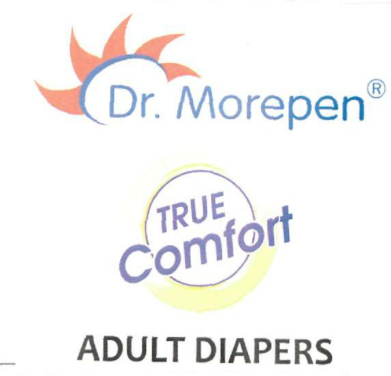 Dr. Morepen True Comfort Adult Diapers (label) Device mark 2393437 Trademark