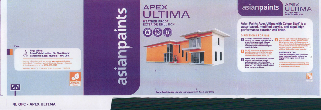 Asianpaints Apex Ultima (device Of House) Device mark 2130512 Trademark