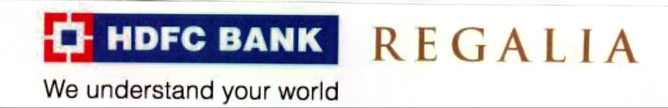 Hdfc Bank Regalia We Understand Your World Device mark 2143925 Trademark