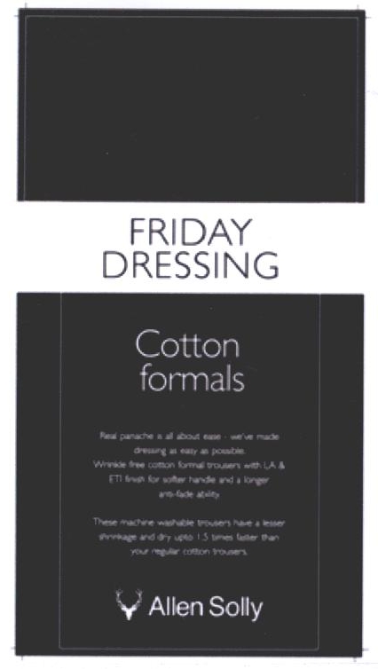 Friday Dressing Cotton Formals Allen Solly Device mark 2244948 Trademark