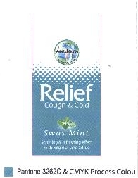 Amrutanjan Relief Cough & Cold Swas Mint Device mark 2131913 Trademark