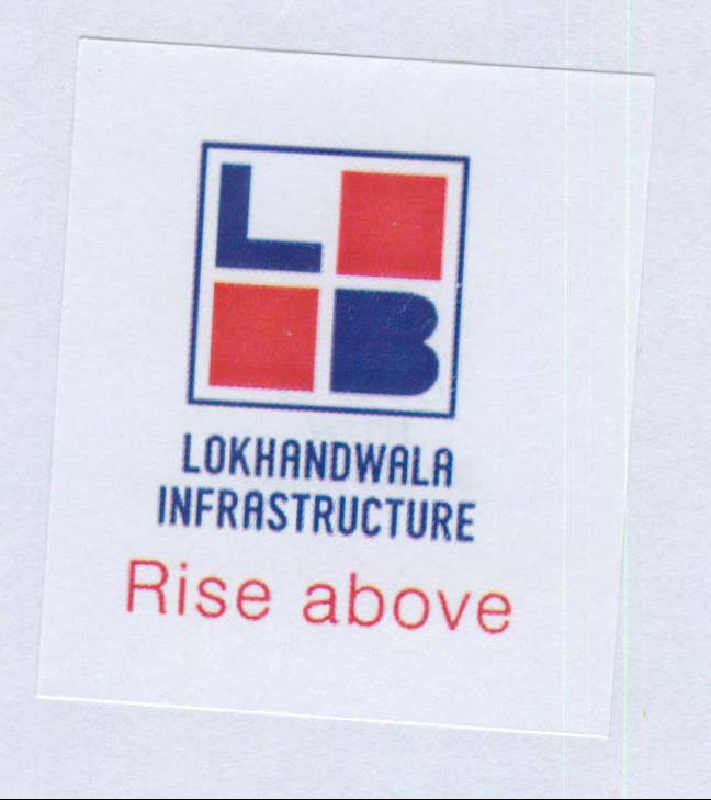 Lokhandwala Infrastructure Rise Above With Lb Logo Device mark 2034456 Trademark
