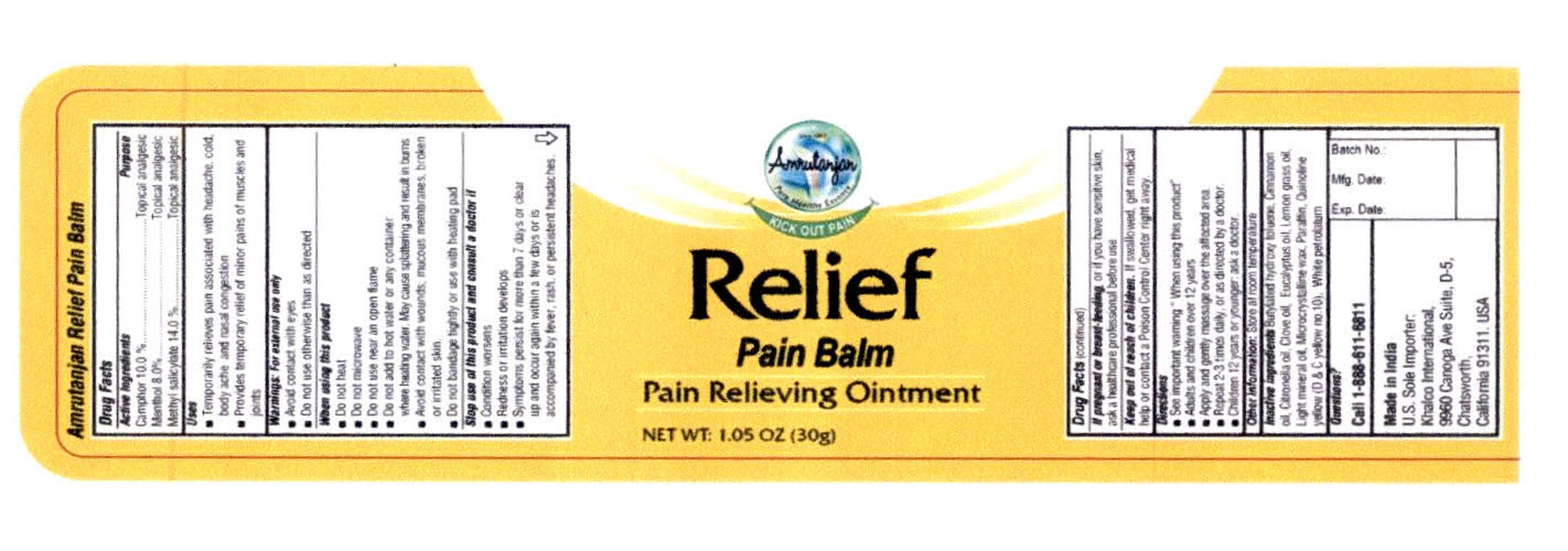 Amrutanjan Relief Pain Balm Device mark 2720168 Trademark
