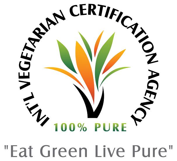 Int'l Vegetarian Certification Agency Eat Green Live Pure Device mark 2585304 Trademark