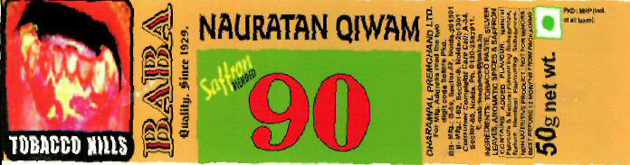 Nauratan Qiwam (label) Device mark 2402656 Trademark
