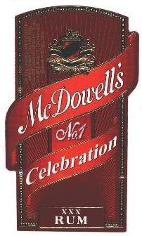 Mcdowells No.1 Celebration Xxx Rum Device mark 2154166 Trademark