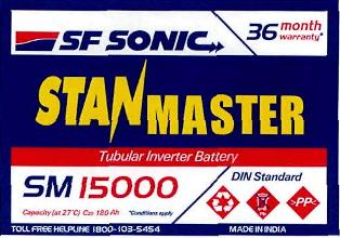 Sf Sonic Stanmaster Sm 15000(label) Device mark 2815802 Trademark