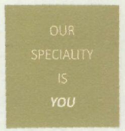 Our Speciality Is You Device mark 2830977 Trademark