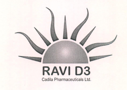 Ravi D3 With Word Cadilapharmaceuticals Ltd. And Device Of Sun Device mark 2583218 Trademark