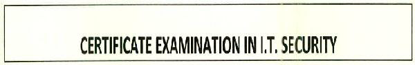 Certificate Examination In I.t. Security Device mark 2595860 Trademark