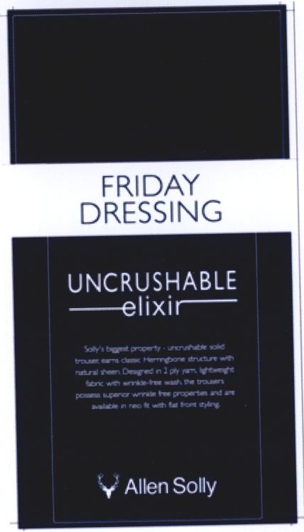 Friday Dressing Uncrushable Elixir Allen Solly Device mark 2244941 Trademark
