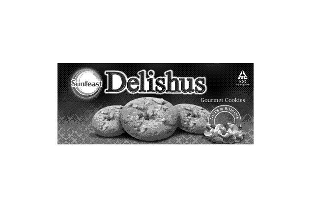 Sunfeast Delishus Gourmet Cookies Nuts & Raisins Device mark 2600006 Trademark