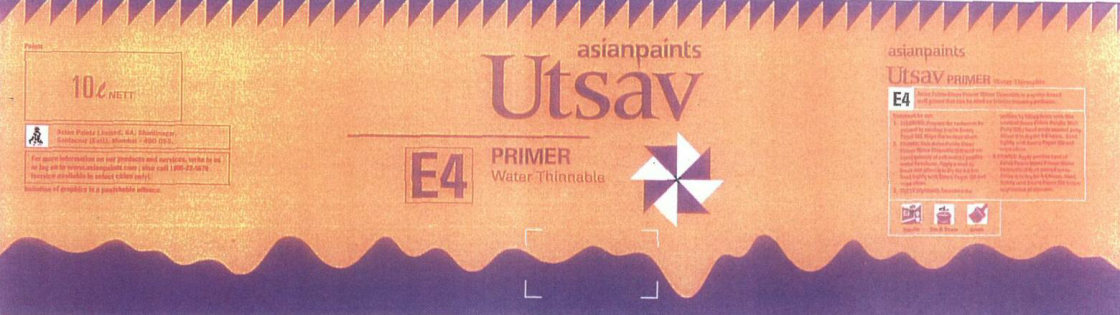 Utsav Primer Water Thinnable (label) Device mark 1670426 Trademark