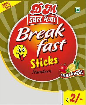 Dm Double Maza Breakfast Sticks Namkeen Masala Mast Device mark 2999378 Trademark