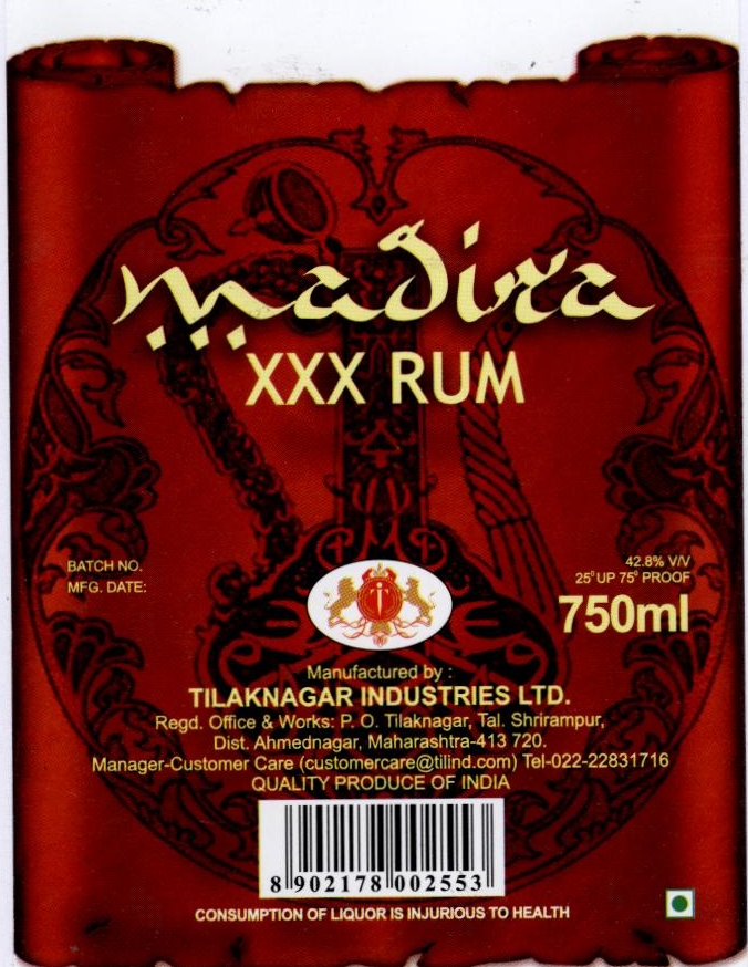 Madira Xxx Rum Device mark 1848371 Trademark