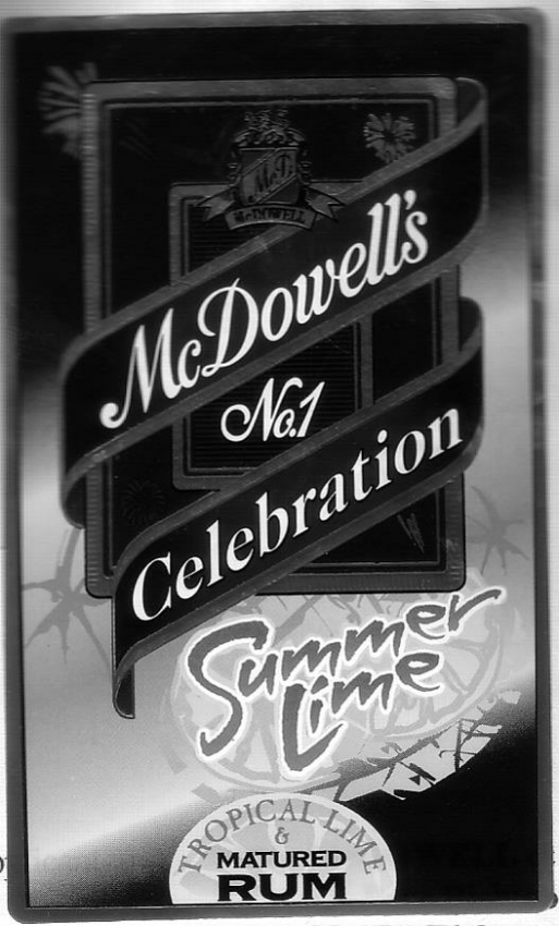 Mcdowells No.1 Celebration Summer Lime Device mark 1277431 Trademark