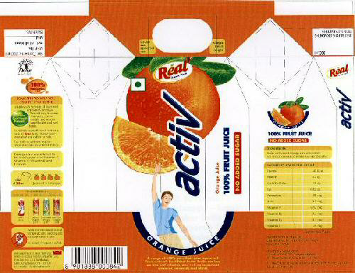 Real Activ With Label Device mark 1424857 Trademark