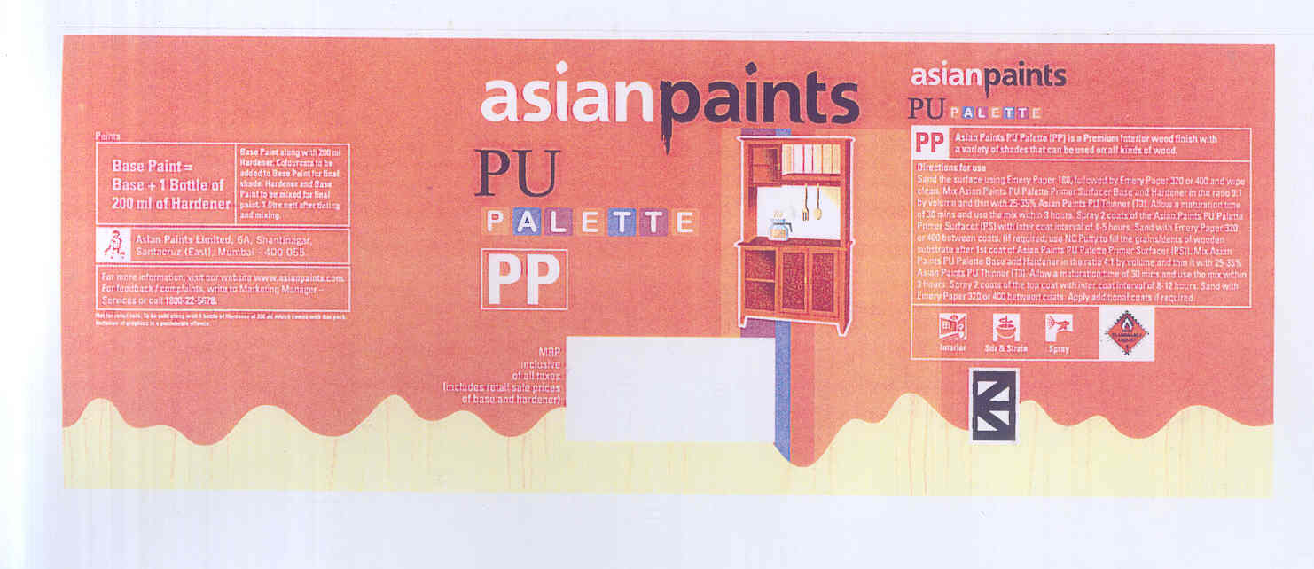 Asian Paints (label) Device mark 1743554 Trademark