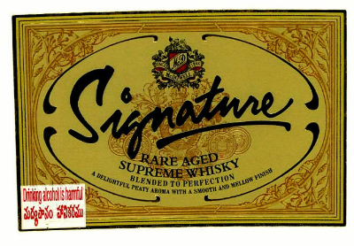 Signature Rare Aged Supreme Whisky Device mark 2754820 Trademark