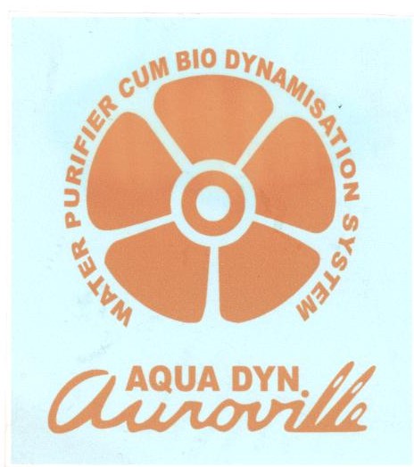 Aqua Dyn Auroville Water Purifier Cum Bio Dynamisation System (logo) Device mark 1394206 Trademark