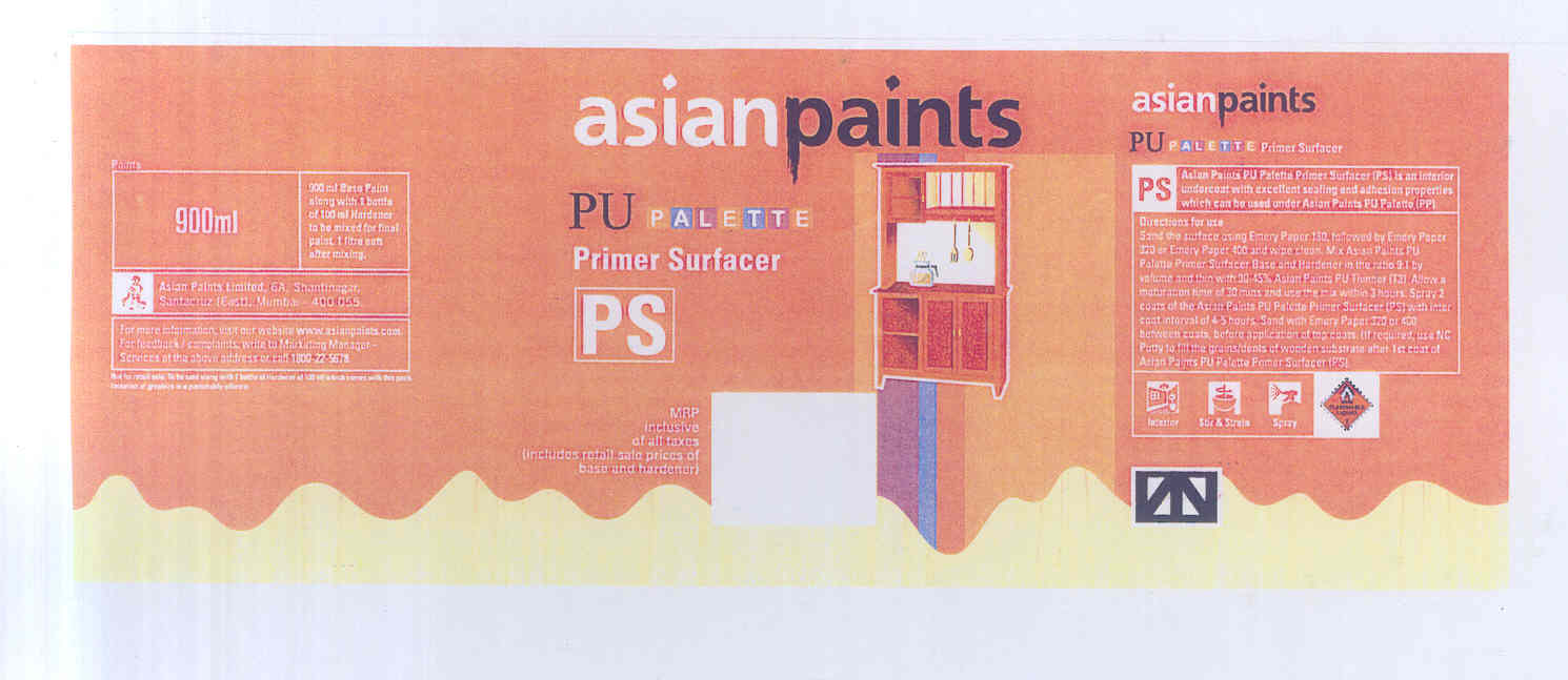 Asian Paints (label) Device mark 1743555 Trademark