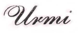 Urmi [lable] Device mark 1133460 Trademark