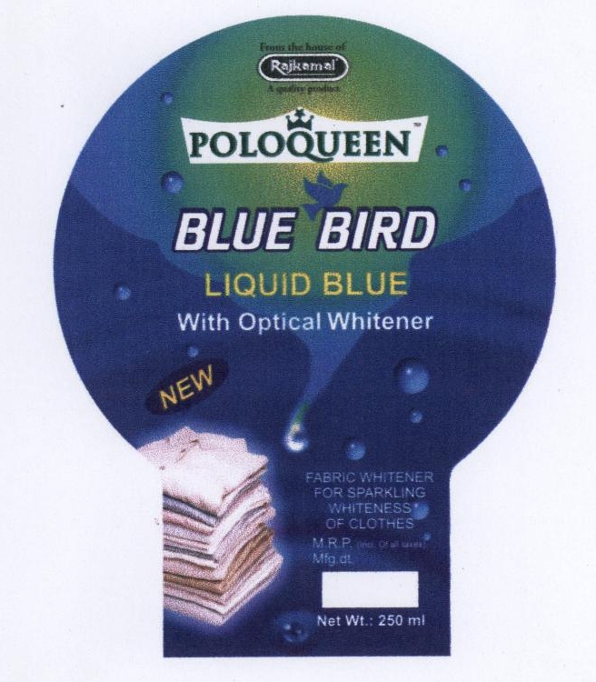 Polo Queen Blue Bird Liquid Blue (device) Device mark 1804751 Trademark