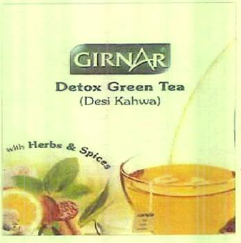 Girnar Detox Green Tea (desi Kahwa) Device mark 2657839 Trademark