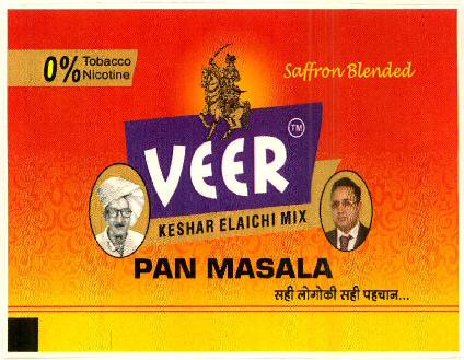 Veer Keshar Elaichi Mix Pan Masala Device mark 2884499 Trademark