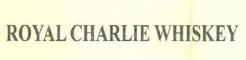 Royal Charlie Whiskey Device mark 2922720 Trademark