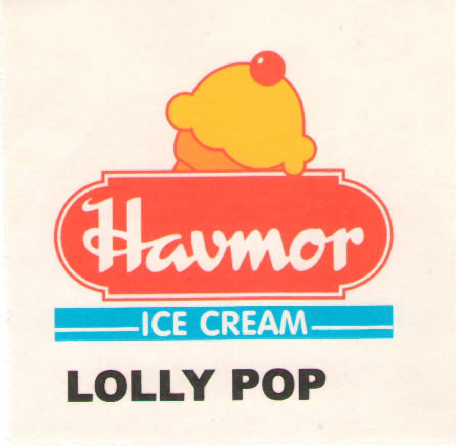 Havmor Ice Cream, Lolly Pop [label] Device mark 1554357 Trademark