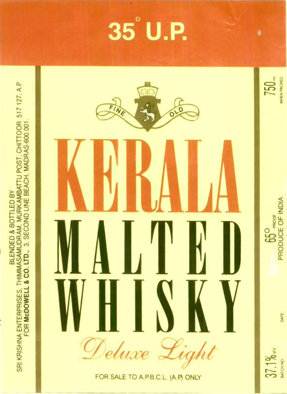 Kerala Malted Whisky Device mark 950149 Trademark